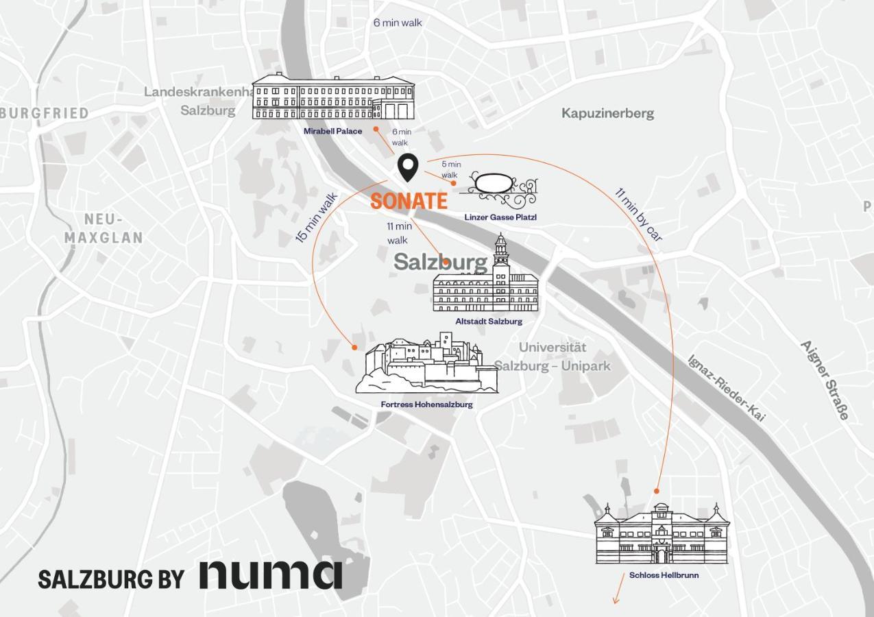 Numa Salzburg Sonate Apartment ภายนอก รูปภาพ